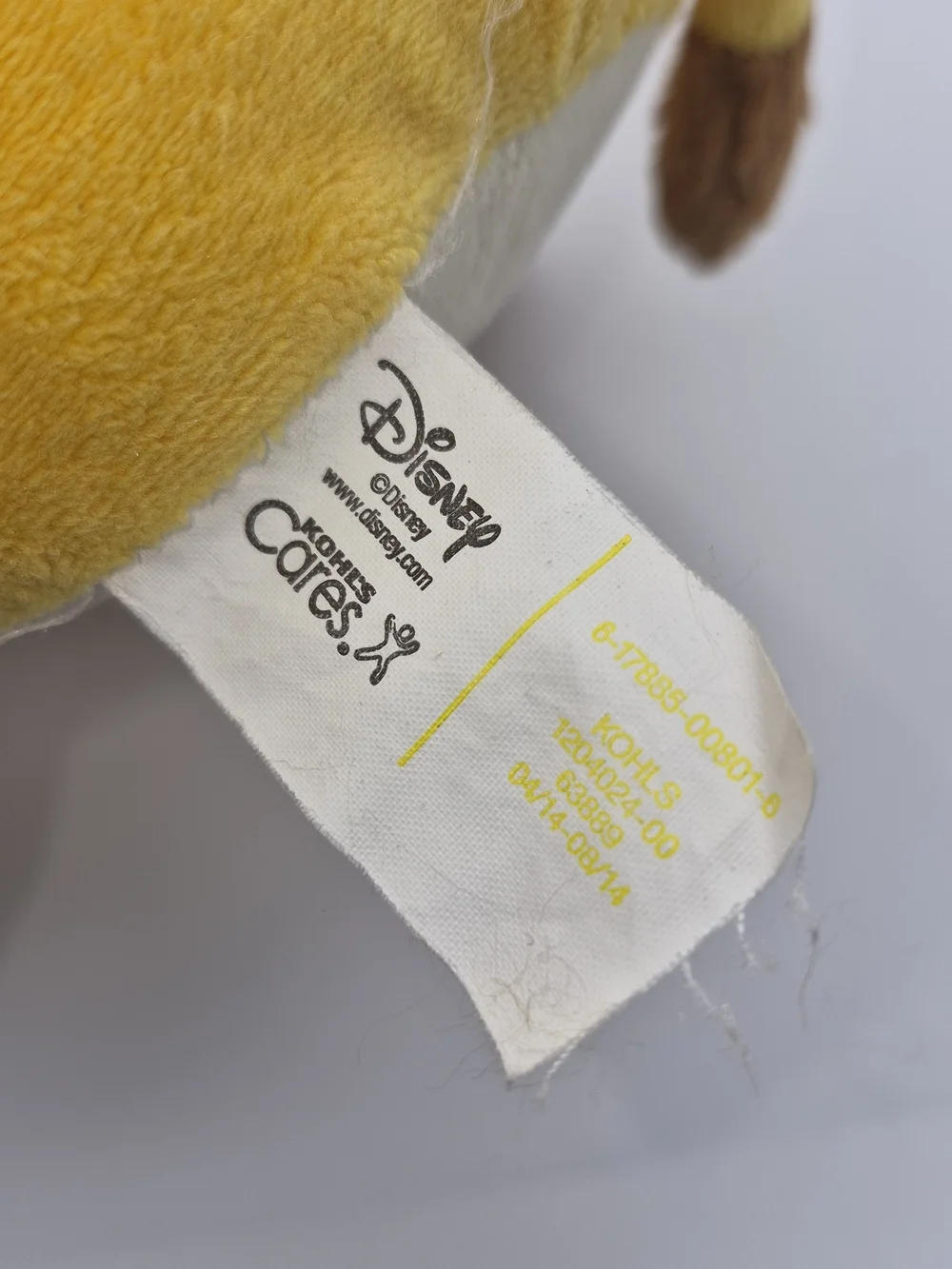 Disney Kohl's Cares Plush Simba Cub From The Lion King  Yellow, Cream, Brown